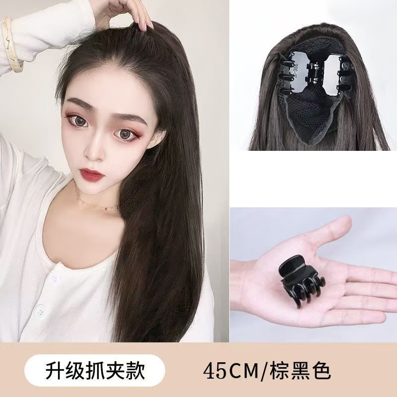 Perruca de agarre, cabello largo, cabello de caballo, cabello de simulación, cabello de caballo, cabello de agarre, cabello de cabello