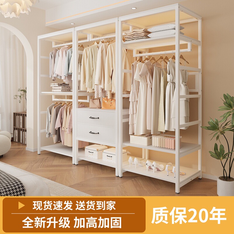 Simple Wardrobe for Home Use in Bedroom or Rental Room, Metal Wardrobe, Steel Assembly Fabric Wardrobe, Corner Clothing Storage Cabinet Simple Wardrobe for Home Use in Bedroom or Rental Room, Metal Wardrobe, Steel Assembly Fabric Wardrobe, Corner Clothing Storage Cabinet