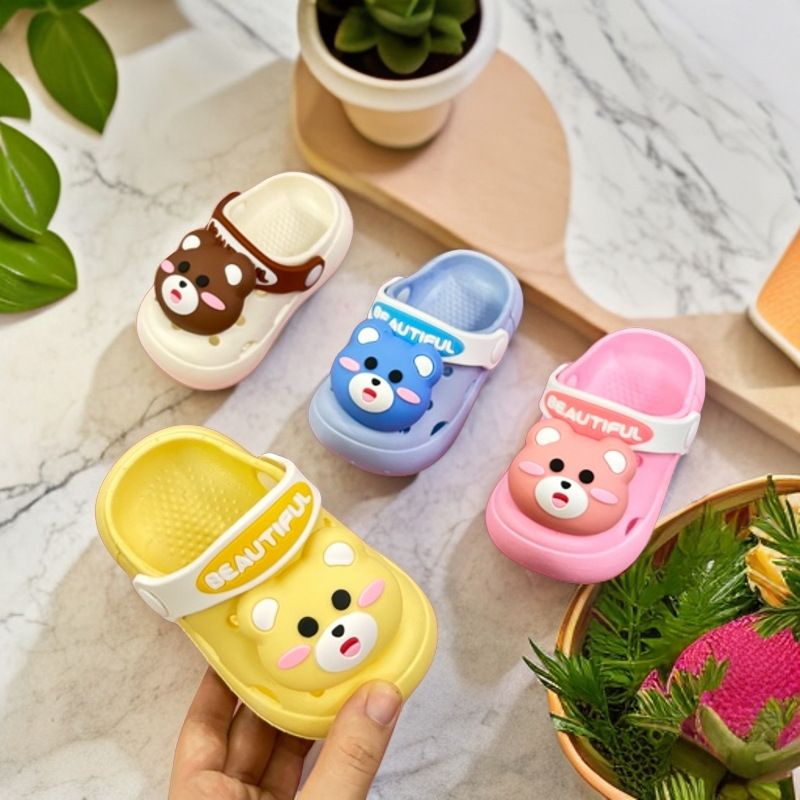 Children's New Summer Indoor Sandals Cute Soft Bottom Baby Slippers Boys' Girls' Hole Toe Slip-On 