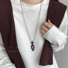 泰迪小熊项链毛衣链女时尚高级感长款卫衣链 秋冬新款小众设计ins