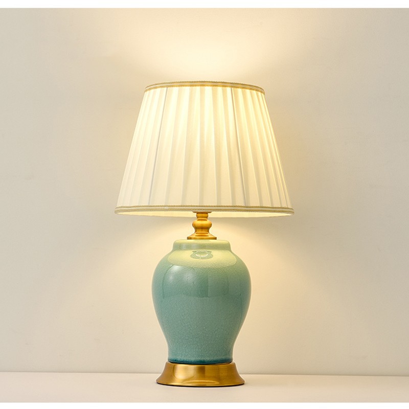 American-Style Ceramic Table Lamp, Modern and Simple, Living Room, Bedroom, Bedside Lamp, Light Luxury, High-End, New Style Decorative Table Lamp