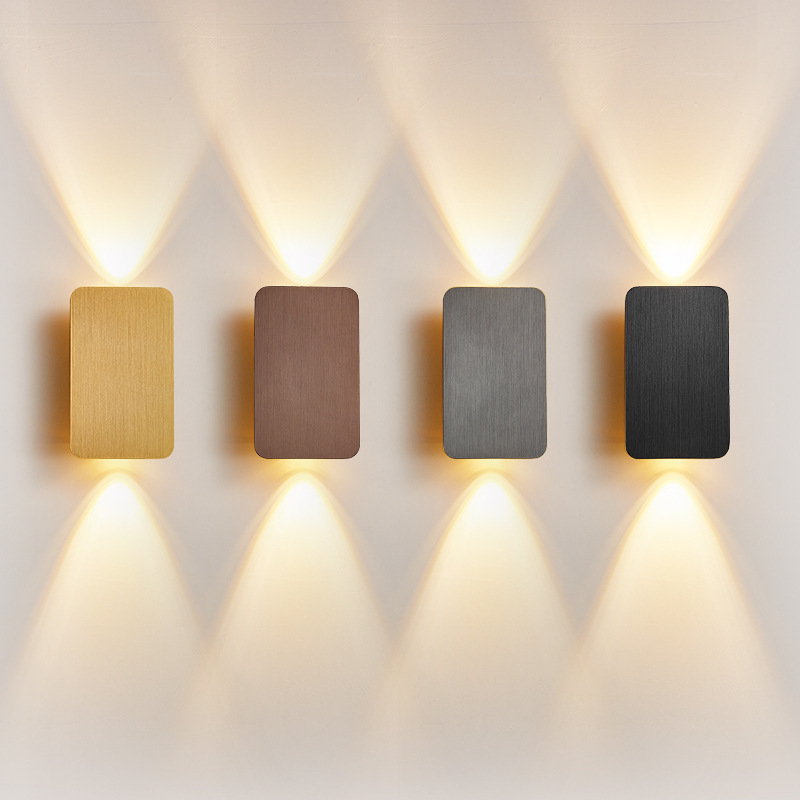 Minimalist wall lamp LED bedroom bedside lamp Nordic modern art stair corridor lamp living room TV background wall lamp