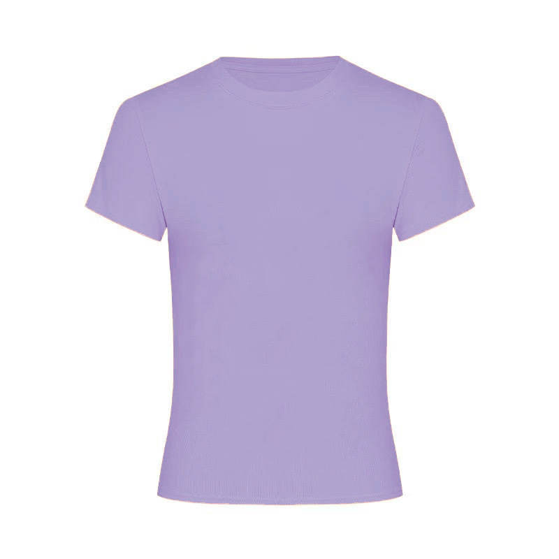 2026 camiseta de hombro de verano blanca de manga corta de mujer delgada camiseta de base corta de verano nuevo cuello redondo image 10