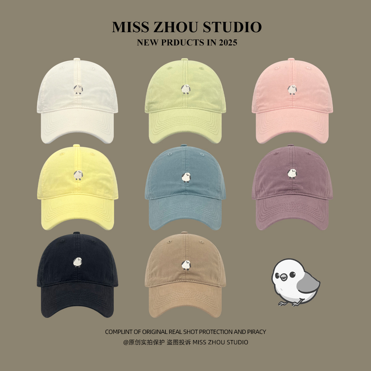 Aves casuales japonesas picadas gorras de lengua de verano mujeres parejas de estudiantes suaves mostrando la cara de una pequeña marea de sombrero de béisbol