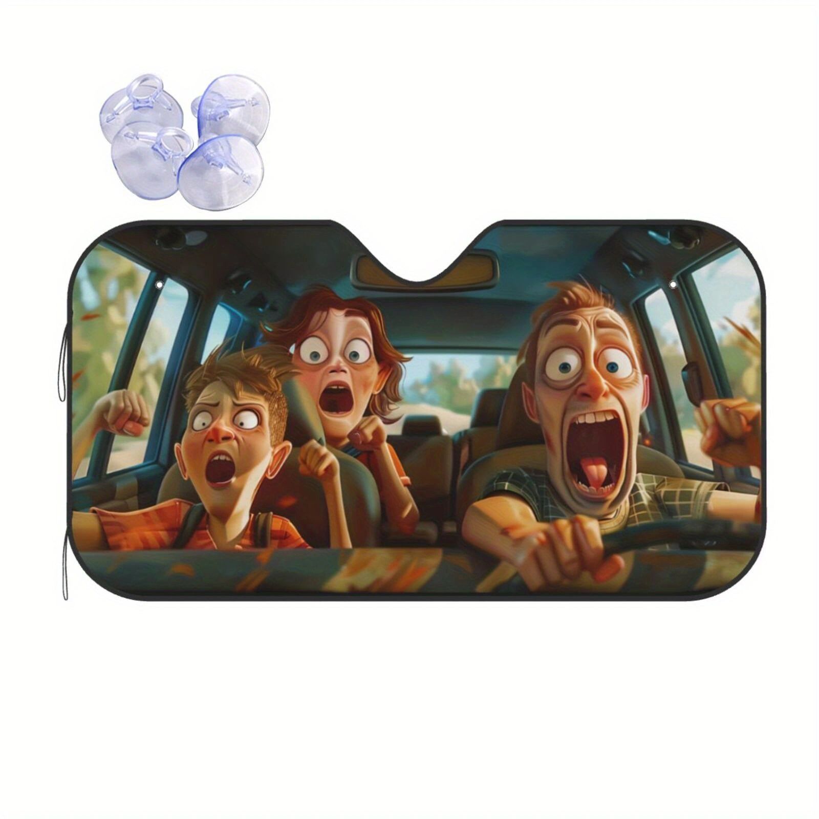 Cross-Border Hot-Selling Front Windshield Heat-Insulating Sunshade Car Universal Aluminum Foil Sunshade Easy to Install and Store