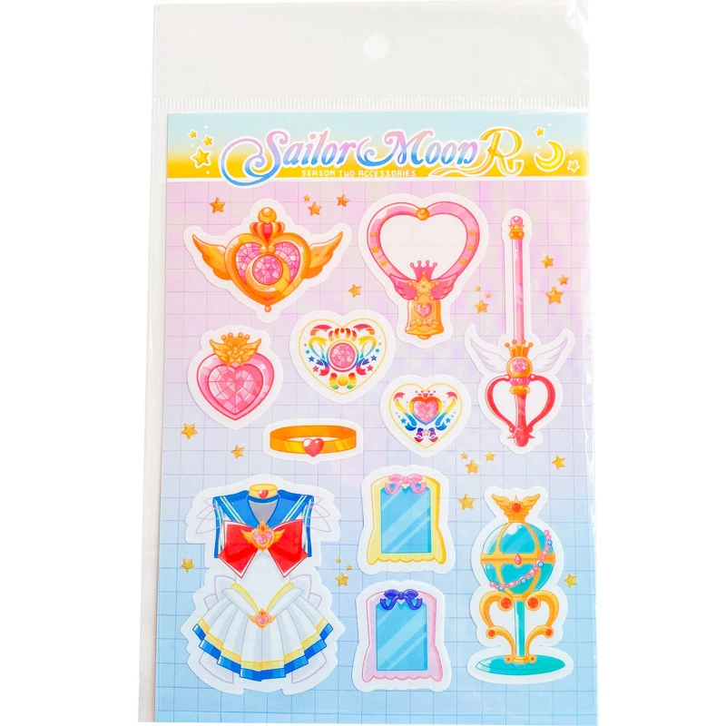 Стикеры (Сейлор Мун) декоративные для ноутбука и планера, assorted Sailor outfits & Wands