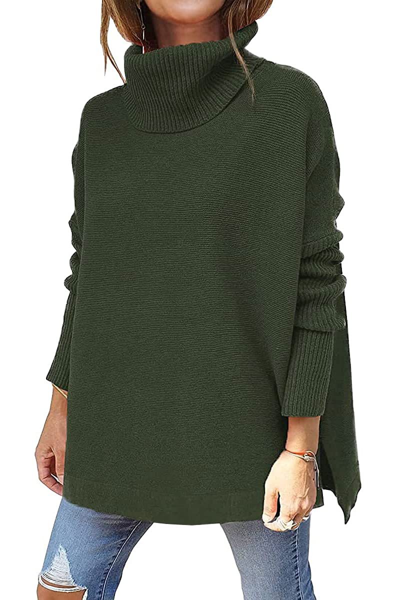 651g Weight Long Sleeve Sleeve Length Pullovers Placket Type Batwing Sleeve Sleeve Type Polyacrylonitrile Fiber Fabric Type Long Top Length Sweater Tops Type Daily Occasion Turtleneck Neckline Warm Function Slim Fit Type Solid Color Pattern Winter, Autumn Season Women'S Gender Patchwork Design Fashion Style Wholesale Women'S Fashion Solid Color Long Sleeve Patchwork Sweaters & Cardigans 28