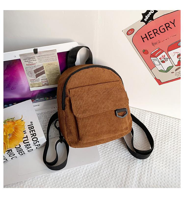 Damen Rucksack Im Vintage Look Aus Kord Für Schule Und Alltag_voghion.com