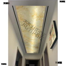 亚克力云石板透光石过道吊顶背景墙玄关电梯灯箱板橱柜透光板灯板