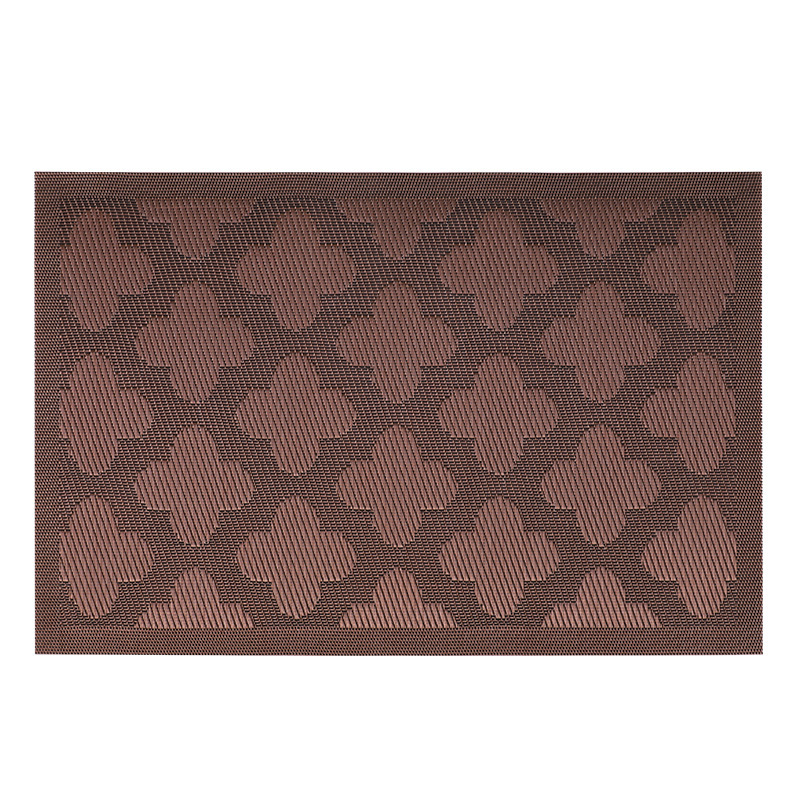 Nuevo cojín de mesa de cuatro hojas Teslin pvc cojín de mesa ligero lujoso estilo jacquard impermeable aislamiento térmico cojín de taza lavable