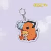 Chain saw person chain saw human keychain 3-06