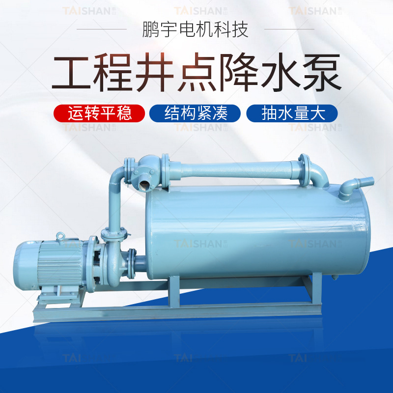 降水真空泵循环基坑抽水泵不锈钢水环式真空井点降水泵节能