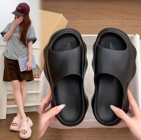 Sandali da donna con rialzo di altezza di 7 cm, estivi, antiscivolo, con suola morbida in EVA di alta qualità, pantofole con suola spessa per l'uso esterno._voghion.com