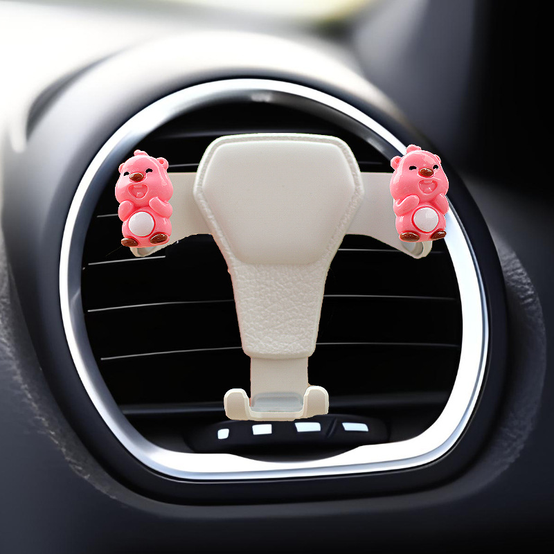 Nuevos adornos de coche de resina Beaver Hill Adornos de la pantalla de navegación de la consola central del coche de dibujos animados Adornos de la cabeza