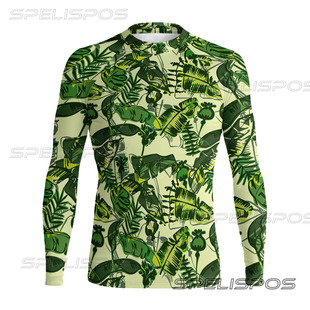 SPELCL New Men's Long Sleeve Diving Suit Diving Suit Sun-proof Quick-drying Digital Printed Surfer Suit