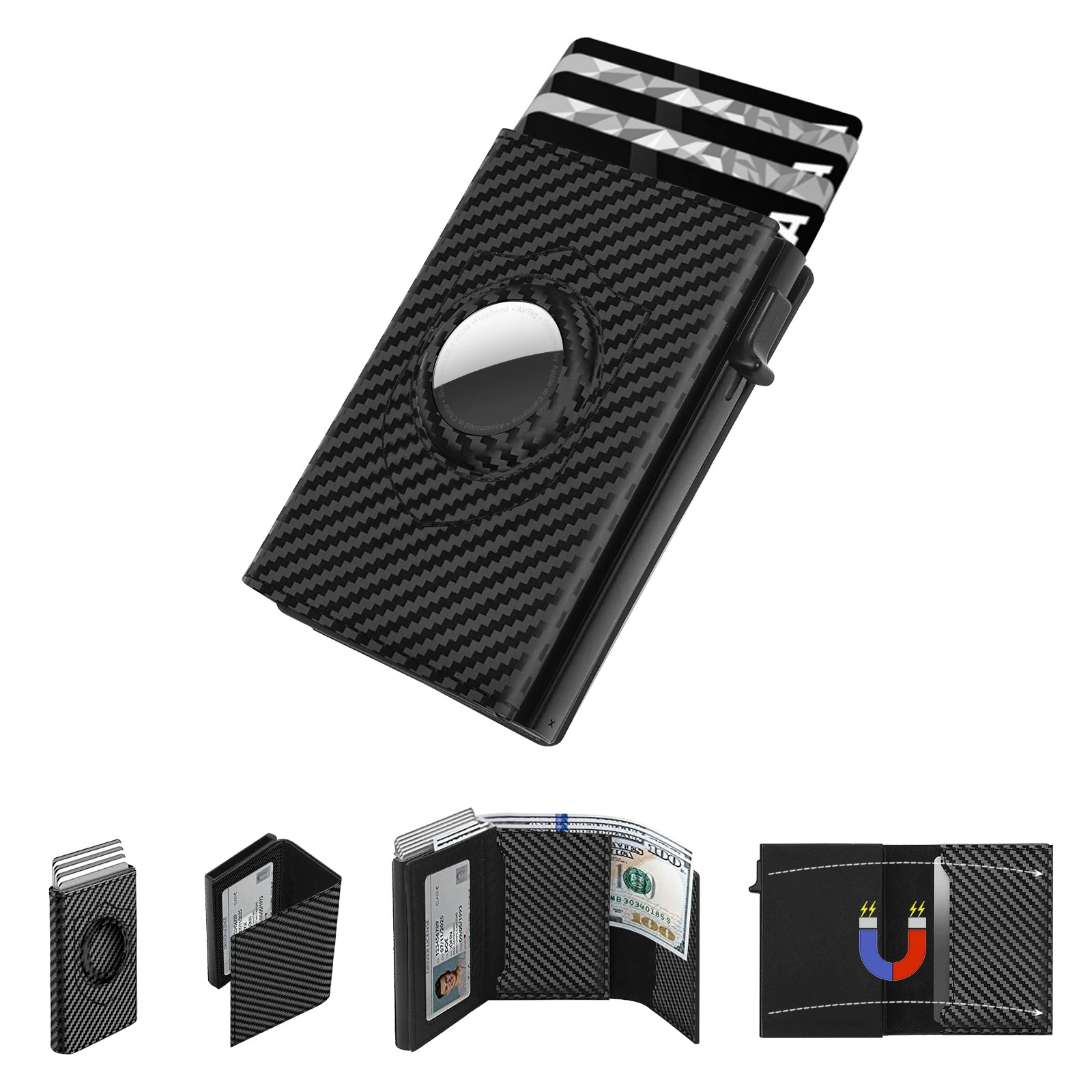 КАЛЬЦ Wallet AIRTAG Wallet RFID технологий кредитной карты ветка, с минималистичным мужским кошельком