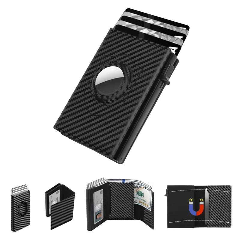 КАЛЬЦ Wallet AIRTAG Wallet RFID технологий кредитной карты ветка, с минималистичным мужским кошельком