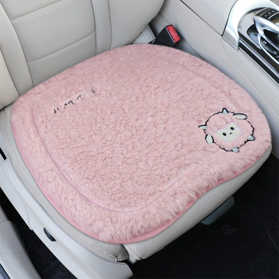 seat cushion, winter plush seat — Wool pad - sakura-pink-square-mat1thickened-lamb-wool-super-warm-non-slip-and-durable