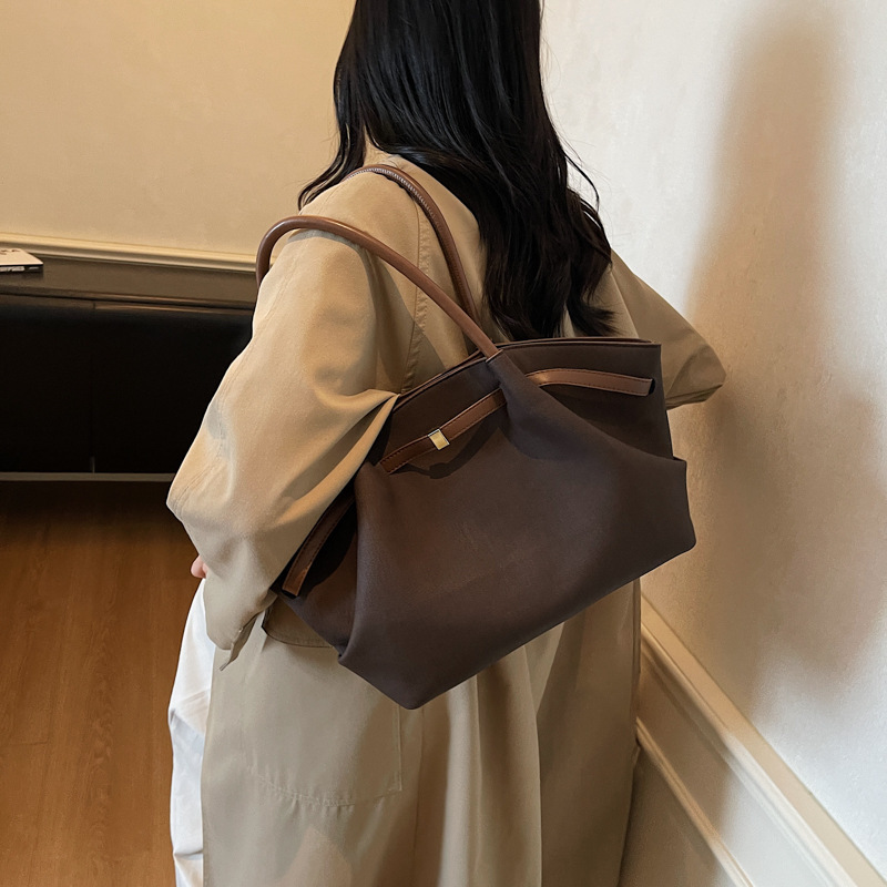 高级感包包女2025新款时尚百搭单肩包大容量通勤托特包手提腋下包|undefined