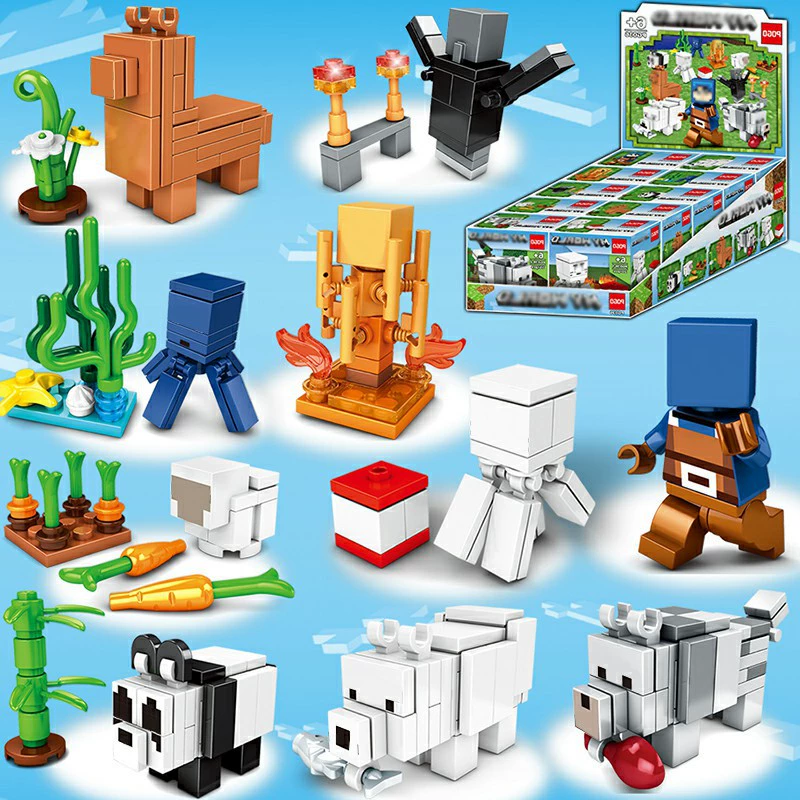 Набор строительных блоков Xiaomingxing,Educational bricks с мелкими частицами, оптовая упаковка 10 шт.