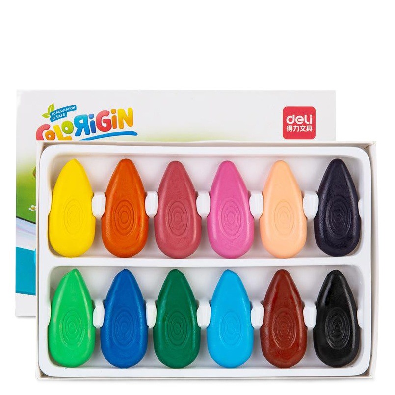 Crayones Lavables con Forma de Gota 24 Colores, Papel, Lavable, para Niños