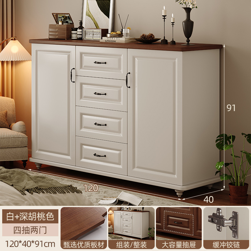 Cómoda americana armario de almacenamiento de dormitorio color de madera maciza nueva sala de estar china armario de cajón armario de almacenamiento