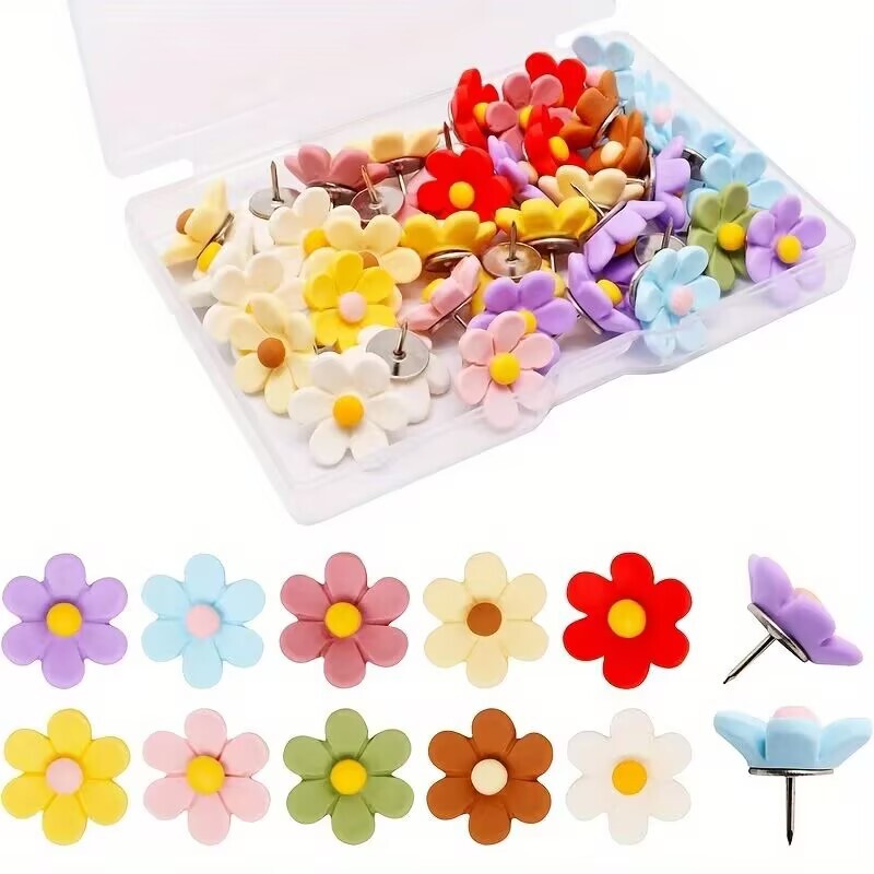 Cross-border hot selling three-dimensional six-petal flower pushpin felt diy photo wall fixed pushpin tack factory direct sales Cross-border hot selling three-dimensional six-petal flower pushpin felt diy photo wall fixed pushpin tack factory direct sales