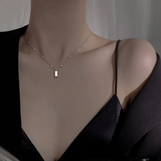 暴富小金条项链女高级小众设计感轻奢金砖气质锁骨链颈链百搭个性