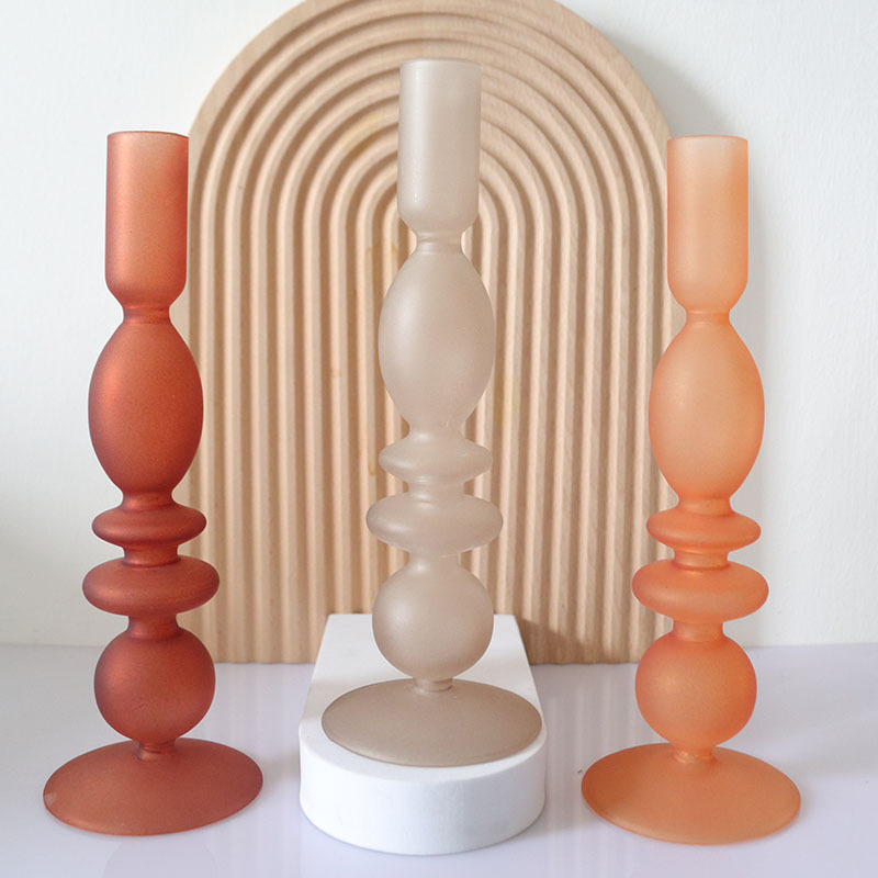 Fábrica Candelabro decoración vidrio estilo Europeo simple luz romántica de lujo retro modelo de escritorio Vela DE LA Habitación decoración del hogar