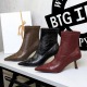 2738-2 Skinny Boots Women's Retro Soft Leather Pointed Bare Boots Single Boot Thin Heel Small Man Versatile Elastic French Short Boots