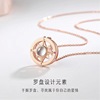 Necklace, accessory engraved, suitable for import, Japanese and Korean, simple and elegant design