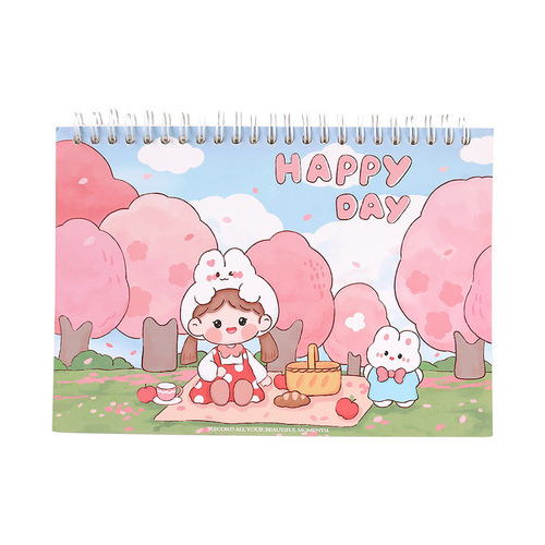 MOMO sauce cartoon handbook release paper simple A4 double-sided handbook tape sticker material storage book illustrated book