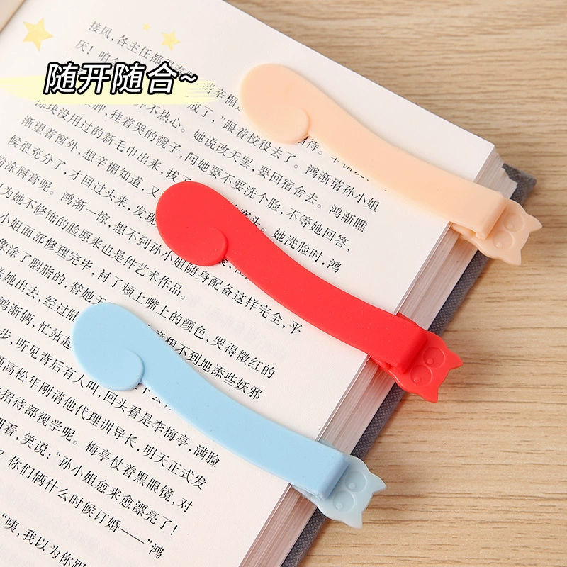 С помощью клипсов для чтения книг и подписок для автоматического чтения заметок для домашнего студента Мягкий силикон не деформируется, прост и практичен