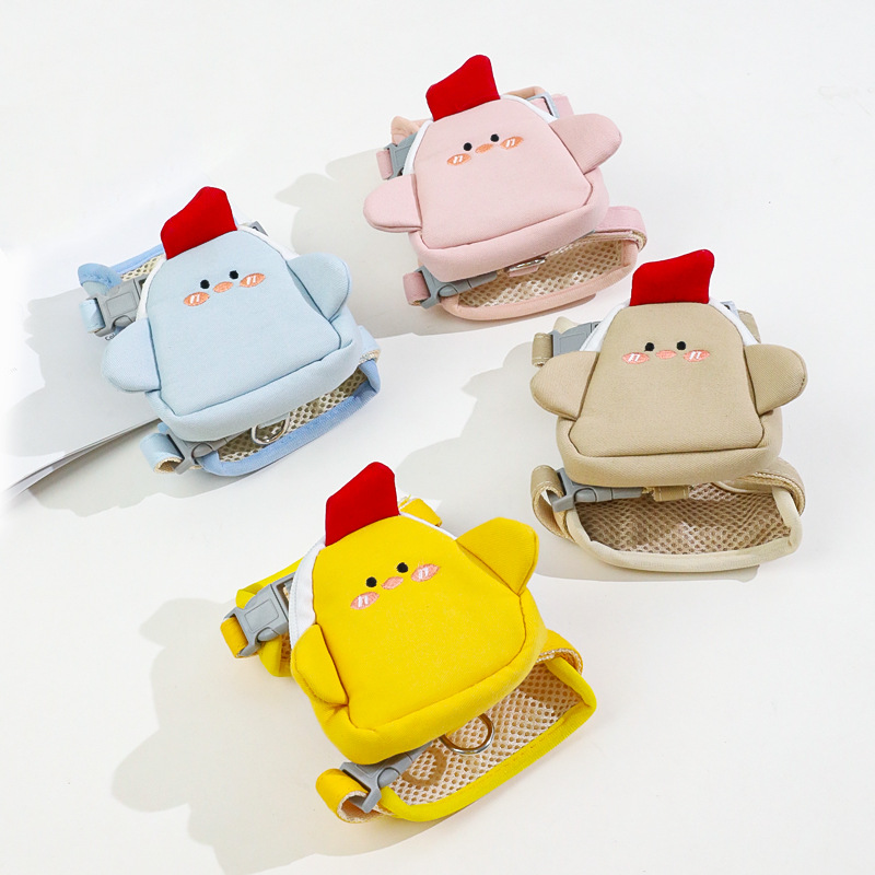 Nueva mochila de cuerda de tracción para gatos para evitar desprenderse, lindo pequeño gato, cinturón de pecho para mascotas en I