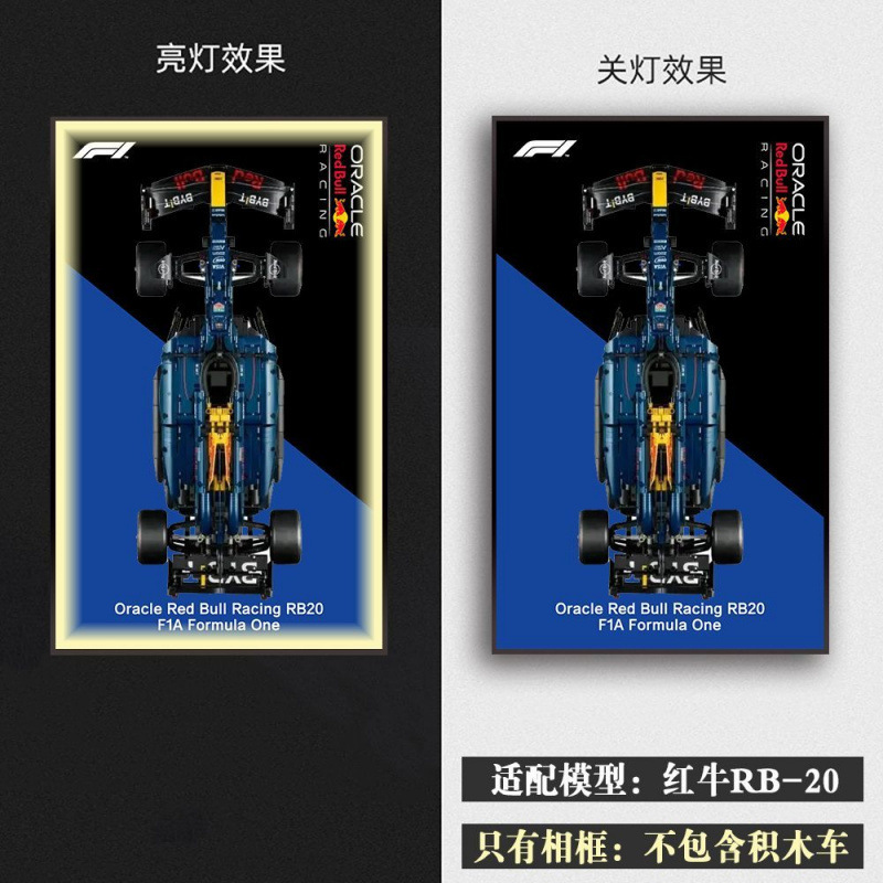 sain适用于乐高42207法拉利SF24红牛42206方程式F1积木上墙相框|undefined