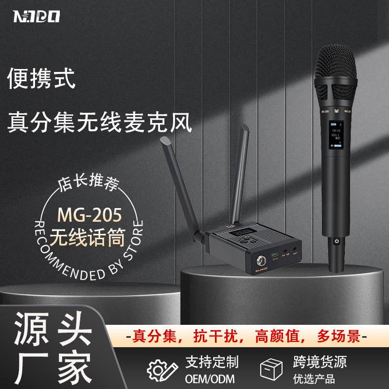 True Diversity Wireless One-To-Two Microphone Manufacturer Private Model Stage Performance Computer Live Singing Professional Microphone
