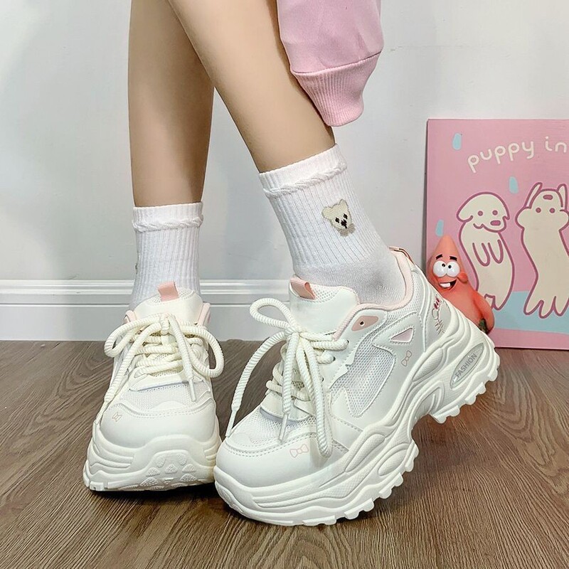 Thick-Soled Cute Ultra-Light Dad Shoes for Women 2026 New Spring and Autumn Lightweight Height-Increasing Versatile Casual Shoes Student Sneakers Thick-Soled Cute Ultra-Light Dad Shoes for Women 2026 New Spring and Autumn Lightweight Height-Increasing Versatile Casual Shoes Student Sneakers