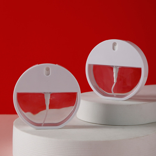 White 30ml round oral spray bottle pocket convenient disinfectant perfume cosmetics repackaging card-type empty bottle