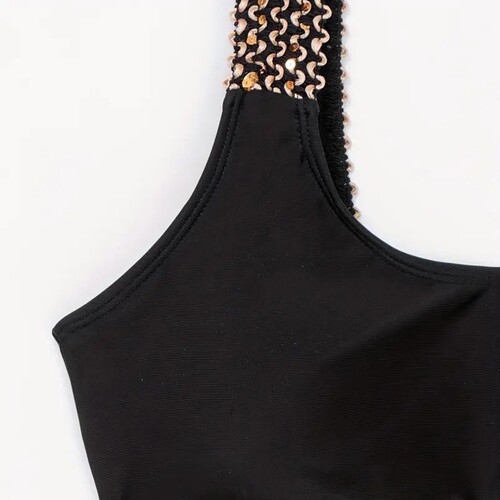 V-neck backless solid-color one-piece and two-piece swimsuit, Western and European sexy swimsuit for women