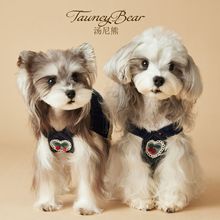 汤尼熊 母狗狗衣服春夏款连衣裙雪纳瑞泰迪比熊樱桃牛仔背带裙