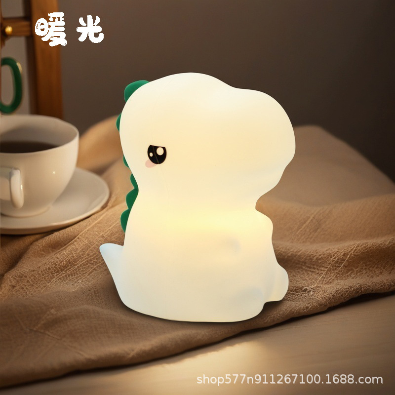 跨境奶瓶熊猫小夜灯卧室家用摆件节日小礼物创意卡通硅胶拍拍灯|undefined