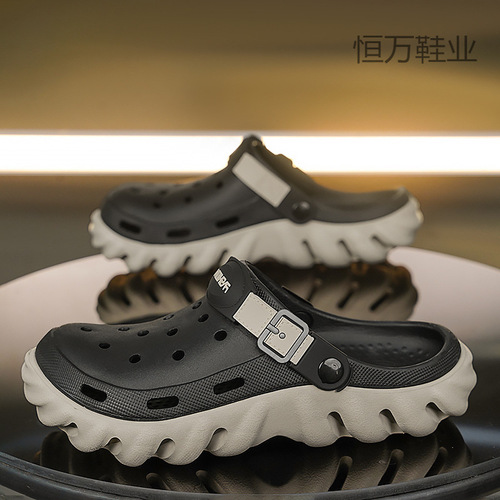 Men's Outdoor Slip-Resistant Summer Cap Toe Sandals with New Outer Wear Dual-Use, Fujian Big Hole Shoes