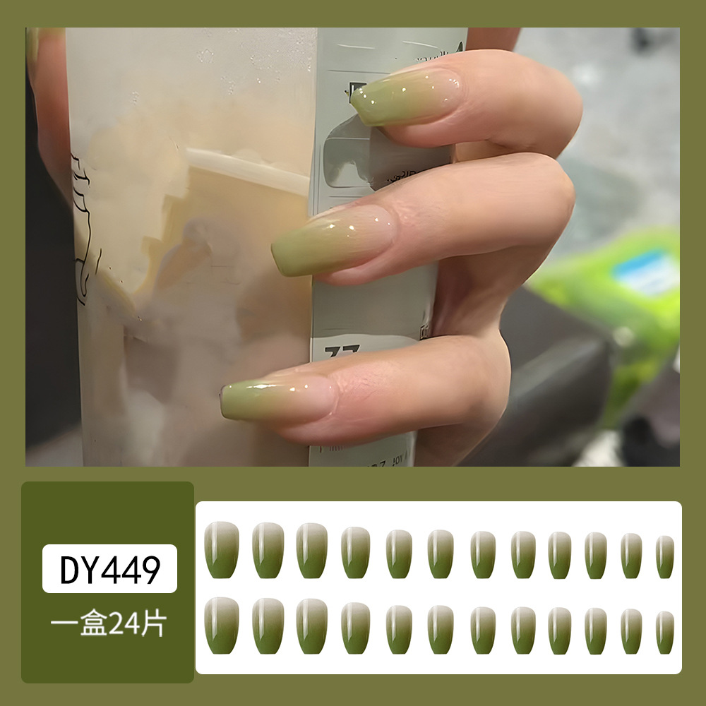 Puntas de uñas postizas de estilo europeo y americano, piezas de uñas desmontables de longitud media, uñas usables, puntas de uñas puras y elegantes.