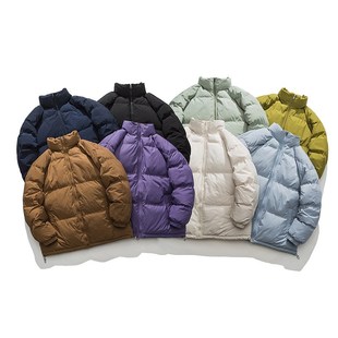 2024 new winter men's and women's padded cotton-padded jacket lapel loose two-sided cotton coat a generation of hair