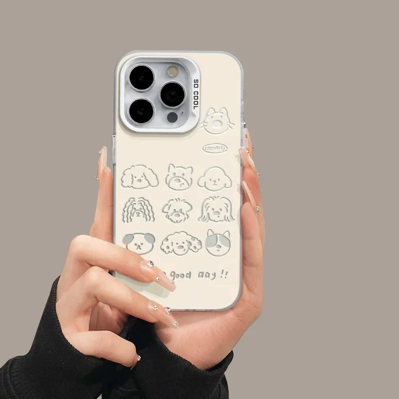Щенок подходит для чехла Samsung s23fe мобильного телефона s25 Ultra/Note20/s24Plus/s21/a06/a54 тверд