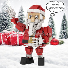 圣诞老人积木儿童拼装玩具节日礼物笔筒桌面摆件MOC小颗粒DIY模型