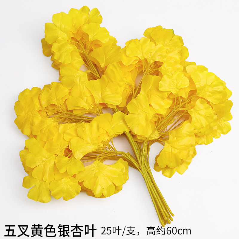 Five -fork ginkgo leaf yellow