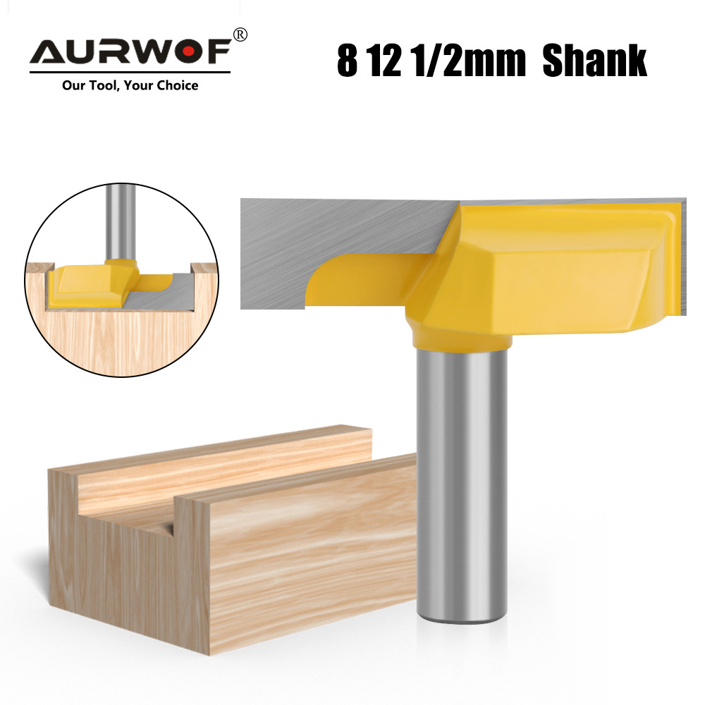 8/12/12.7柄大直径铣刀刃具雕刻机木工加工铣刀平底刀铣床
