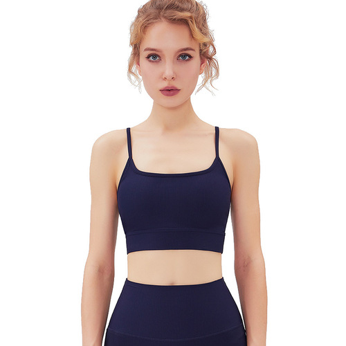 New Style Backless Sports Bra Push-Up Yoga Bra Running Fitness Top European and American Style Strappy Yoga Wear for Women