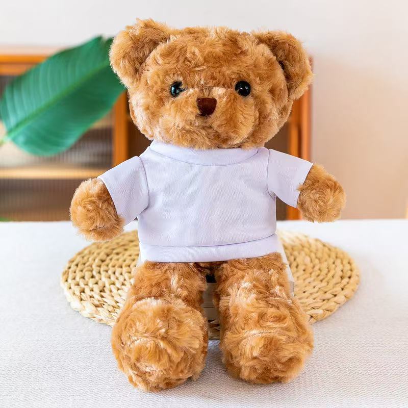 White t-shirt brown lemon bear